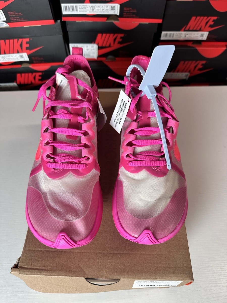 Brand New Nike Off-White x Zoom Fly SP Tulip Pink Size 8.5 | eBay