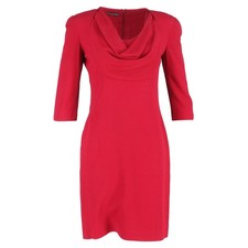 Alexander Mcqueen 3/4 Sleeve Cowl Neck Knee-Length Dress In Wool Women R Size