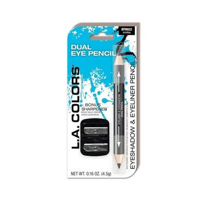 L.A. COLORS Dual Liner & Shadow Pencil w/Sharpener Smokey CBPN922