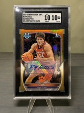 2022-23 Bowman U #19 PJ Hall 1st Bowman Auto Gold Refractor #'d /50 SGC 10