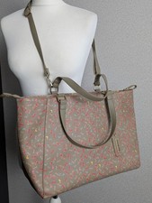 Naj oleari bag Khaki A4 Pvc Duck Flower Design Handles Shoulder Strap