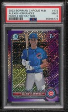 2022 Bowman Chrome Mega Box Purple Mojo Refractor Alexis Hernandez PSA 9 ff8