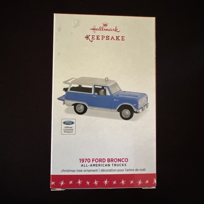 2016 Hallmark Keepsake 1970 Ford Bronco Ornament All-American Trucks