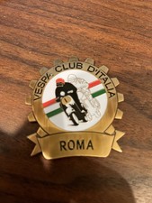 Vespa Club Italy Scooter Badge Emblem. Rare!