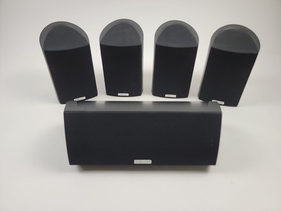 Polk Audio RM101 RM202 Sat Black 5.0 Surround Sound Speakers And Center 