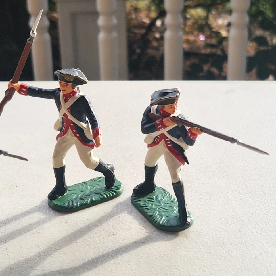American Revolutionary War Soilders Лот из 6 от Elastolin, Германия Пластиковый Чистый - Изображение 4 из 4