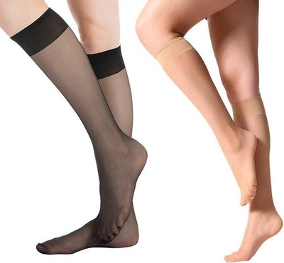 MANZI Damen Kniestrümpfe 12 Paare 15 DEN Ultra-Soft Breathable