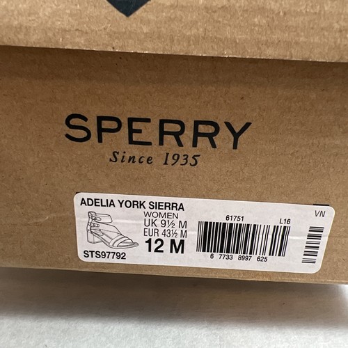Sandalia Sperry Top-Sider Mujer CUERO Adelia York Marrón Tacón ZAPATO HEBILLA 12 M - Imagen 2 de 16