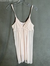 Oscar de la Renta Pink Label Women's Pale Pink Pleated Slip Dress COA