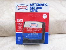 Vintage Proto No. 1556ME Tape Measure, 3 Meters 119 Inches, USA Made, NOS