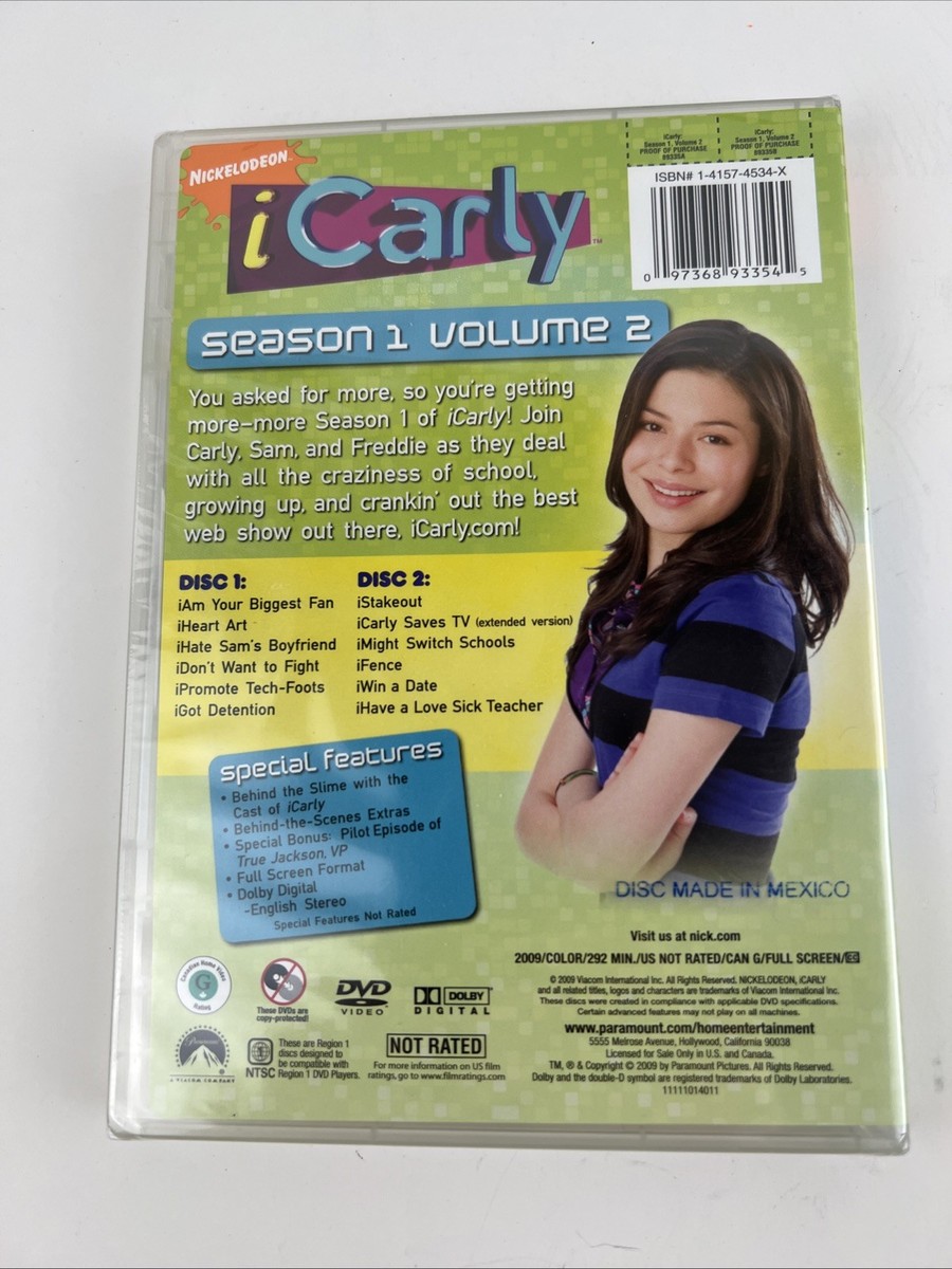 【日本語吹替】iCarly シーズン1 vol.2 DVD2枚組 Amazon.com: iCarly(アイ・カーリー) シーズン1 VOL.2(日本語吹き替え