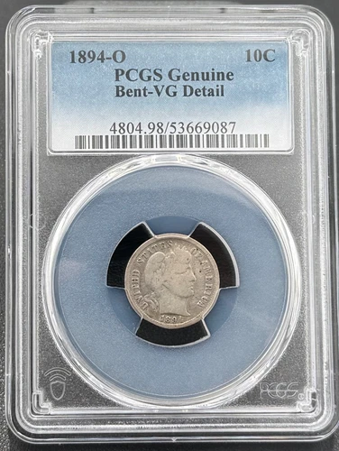 1894 O Barber Silver Dime, PCGS Very Good, Low Mintage Semi-Key Date