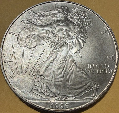 1996 $1 American Silver Eagle Dollar Bullion .999 fine silver key date & low pop