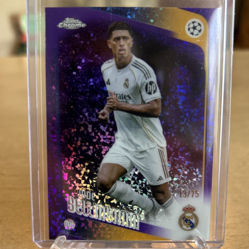 2025 Topps Chrome Jude Bellingham /75 Purple Speckle 🔥Real Madrid 🔥France