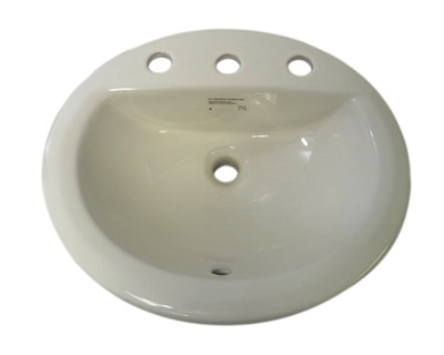 Proflo Rockaway PF19168WH 19 '' Oval Glas China Reinfallen Badezimmer Spüle -