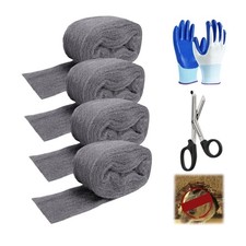 Steel Wool Mice Control - 4 Pack 3'' x 11Ft Steel Wool 0000 - Fine SteelWool ...