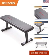 Space-Saving Flat Utility Bench for Home Gym - 600 lbs Capacity, Foam Padding