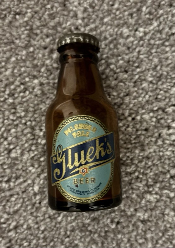 Glueks Steinie Miniature Beer Bottle 