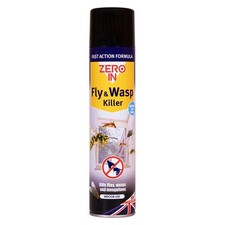 Fly & Wasp Killer Spray Zero In Indoor Outdoor Instant Home Pest Control 300ml