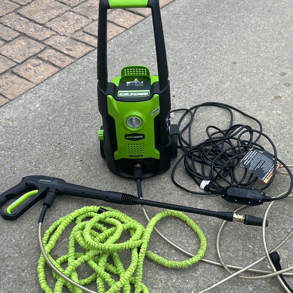 ¡NUEVO!! Lavadora a presión eléctrica 1600 PSI 1,2 GPM 100 % AUTÉNTICA con manguera expansible Foto 2 de 4