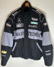 Vintage Mercedes-benz Mclaren Warsteiner Bomber Racing Jacket Size Xl Black 1999 Vintage Mercedes-benz Mclaren Warsteiner Bomber Racing Jacket Size Xl Black 1999