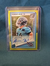 Neon Yellow Prizm🔥85/99 Auto 2025 Panini Donruss Optic Gunnar Helm
