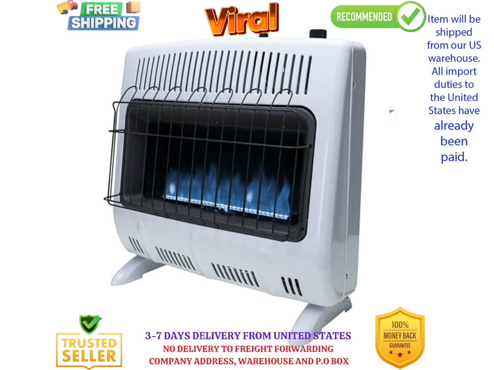 Mhvfbf30lpt Vent Free Heater, One, White, Natural Gas&ndash; Shi