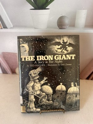 The Iron Giant by Ted Hughes Hardcover HC DJ 1968 Library Binding