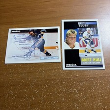 1991-92 French Pinnacle Brett Hull St. Louis Blues Hockey Cards - #376 & #200