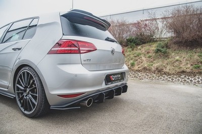 Heckansatz Diffusor V.2 passend für VW Golf 7 GTI schwarz-rot