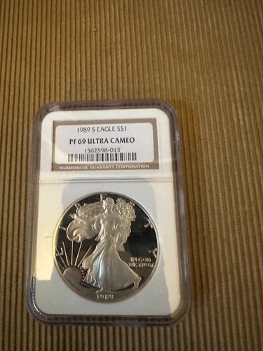 American Silver Eagle 1989S One Ounce Silver Coin: NGC PF 69 Ultra Cameo