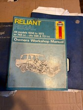Reliant Regal Haynes Workshop Manual 1956-73, 598cc 700cc. Three Wheeler