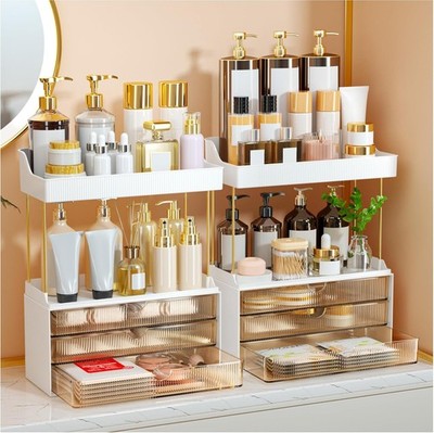 2 Sets 6 Drawers Makeup Organizer   5 Tier Bathroom Organizers and Storage,