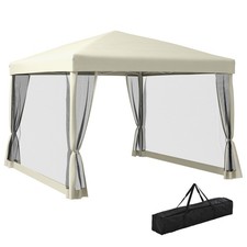 Outsunny 2.97 x 2.97m Gazebo Canopy Pop Up Tent Mesh Screen Garden Shade Mesh