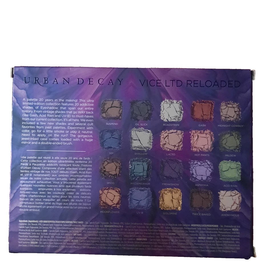Urban Decay XX VICE RELOADED 眼影盘 20 色带刷子限量版 — 第 3/4 张图片
