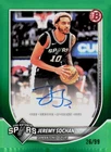 2025-26 Bowman #RVA-JC Jeremy Sochan Autographs Green Border #/99
