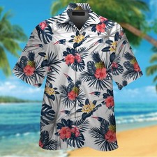 New England Patriots Short Sleeve Button Up Tropical Hawaiian Shirt VER027