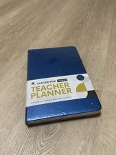 Clever Fox Teacher Planner Blue 7 Period Vertical Layout Planner Nondated M New