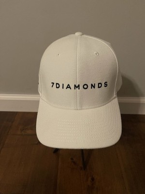 7 Diamonds 7D White Adjustable Strap Drive Logo Golf Hat Cap - Adult New!
