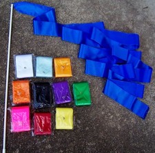 BATON TWIRLING STREAMERS, RIBBON WITH WAND, RHYTHMIC GYMNASTICS,PAGEANTS,TWIRL