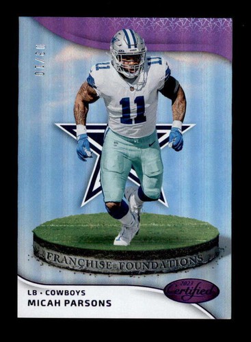 Micah Parsons 2023 Certified #FF-7 FRANCHISE FOUNDATIONS PURPLE #03/10 BF7570