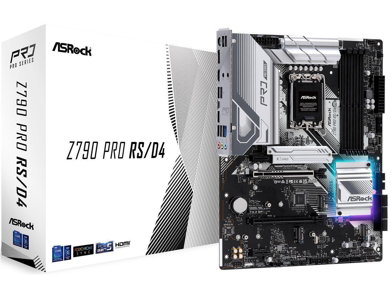 ASRock Z790 Pro RS/D4 LGA 1700 ATX Intel Motherboard for sale