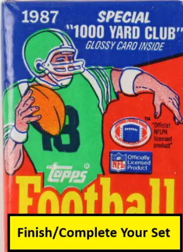 1987 Topps Football Finish/Complete Your Set 201-396