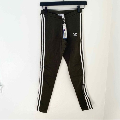 NWT Adidas Dark Green 3 Stripe Cotton 