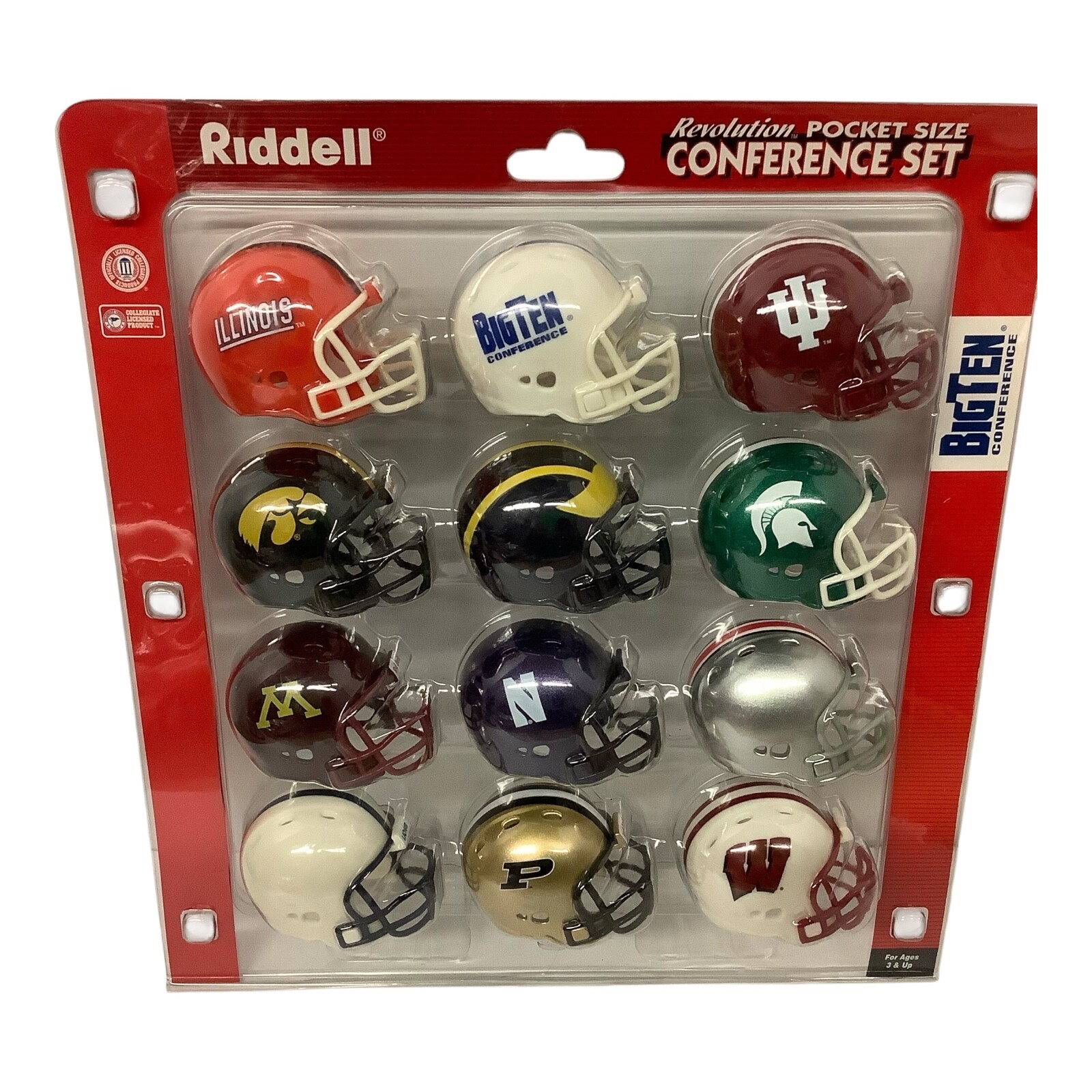 Riddell Big Ten Revolution Pocket Size Conference Set Footba