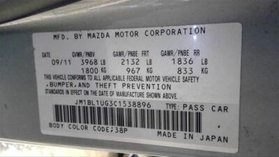 2012 2013 Mazda 3 Mazda3 Front Suspension CROSSMEMBER Cage Frame