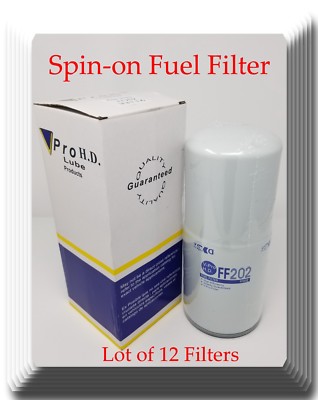 12 X Fuel Filter FF202 FitS: Euclid Komatsu Kenworth Mack White Cummins ...