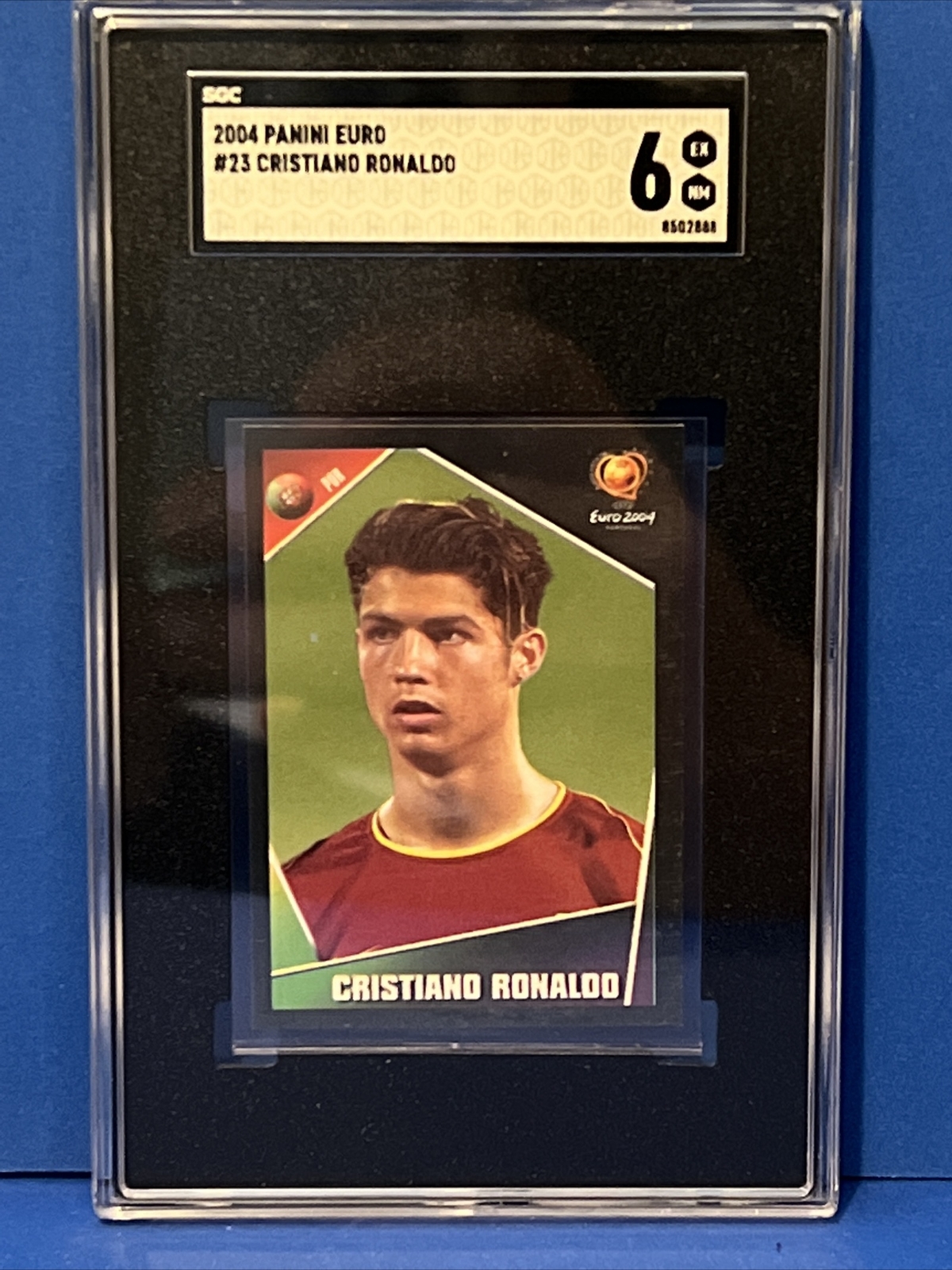 PANINI UEFA EURO 2004 STICKERS # 23 CRISTIANO RONALDO PORTUGAL ROOKIE SGC 6