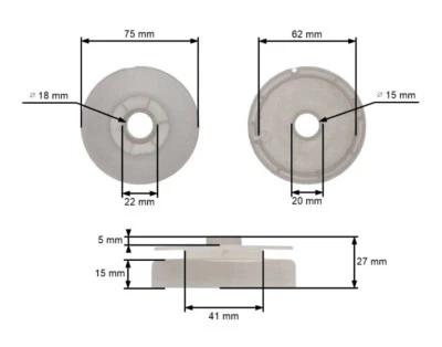 POWERSAWPARTS Seilzugstarter Seilzugrolle Easy Aluminium Kettensäge Fuxtec,Greencut,Parkside
