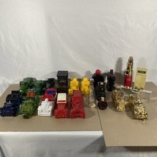 Lot of 21 Vintage Avon After Shave Bottles Cars Trucks Level Horse Train Horn